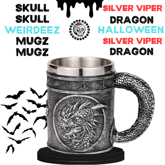 Silver Viper Dragon Mug