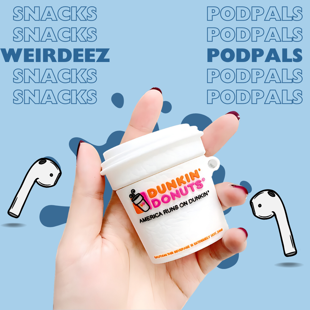 Dunking_Donuts_-_White Silicone Airpods Cover