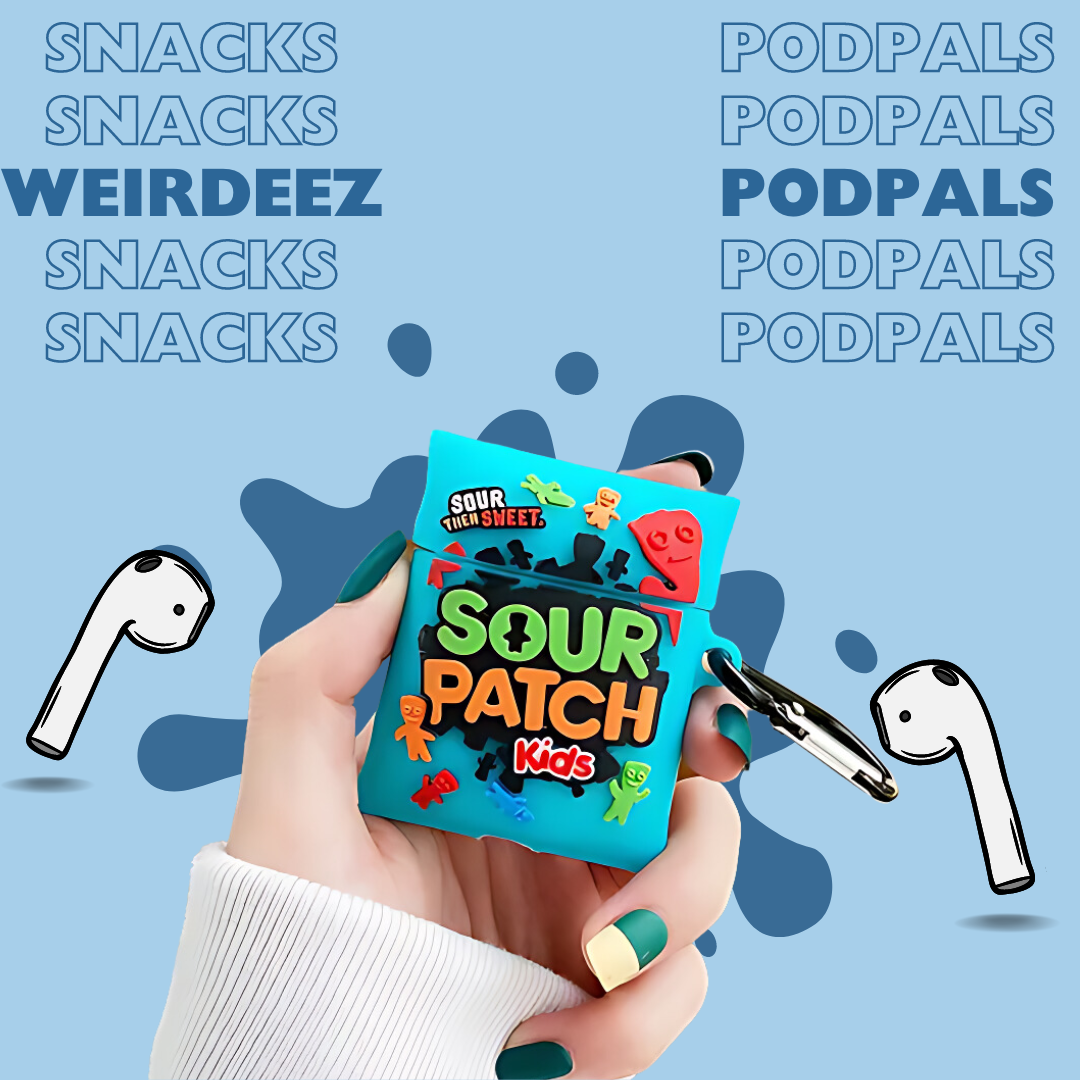 Sour Patch Blue Silicone Airpods Cover